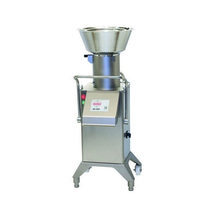 Hallde RG-400i-3PH Vegetable Preparation Machine - Continuous Feed Hopper Setup