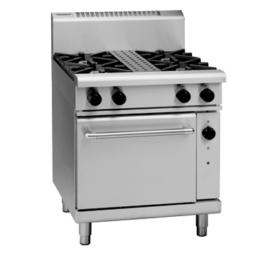 Waldorf / RNL8513GEC_NAT / 750mm Gas Range Electric Convection Oven Low Back Version  - 2 burner cooktop range with 300mm griddle (76MJ, Natural Gas) / 251kg / W750 x D805 x H972 / 1Y Warranty