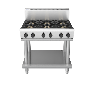 Waldorf / RN8600G-LS_NAT / 900mm Gas Cooktop Leg Stand - 6 Burners (168MJ, Natural Gas) / 174Kg / W900 x D805 x H1130 / 1Y Warranty
