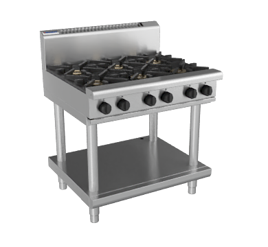 Waldorf / RNL8600G-LS_LPG / 900mm Gas Cooktop Leg Stand - 6 Burners, Low Back Version (168MJ, LPG) / 174Kg / W900 x D805 x H972 / 1Y Warranty