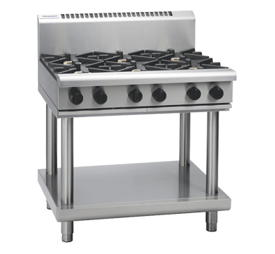 Waldorf 800 Series RNL8600G-LS - 900mm Gas Cooktop Low Back Version  Leg Stand - LPG