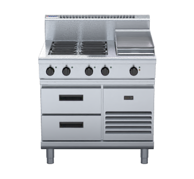 Waldorf 800 Series RN8603E-RB - 900mm Electric Cooktop  Refrigerated Base