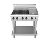 Waldorf / RNL8603G-LS_NAT / 900mm Gas Cooktop Low Back Version Leg Stand - 4 burner cooktop with 300mm griddle  (132MJ, Natural Gas) / 174Kg / W900 x D805 x H972/ 1Y Warranty