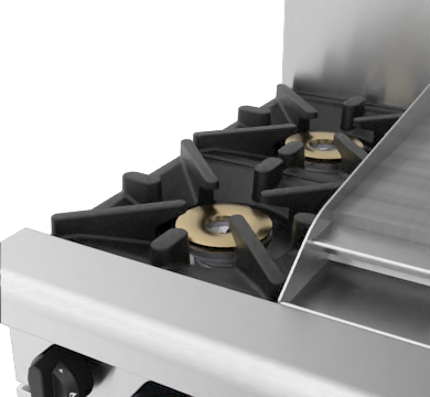 Waldorf / RN8606G-B_NAT / 900mm Gas Cooktop - 2 burner cooktop with 600mm griddle Bench Model (96MJ, Natural Gas) / 174kg / W900 x D805 x H530 / 1Y Warranty