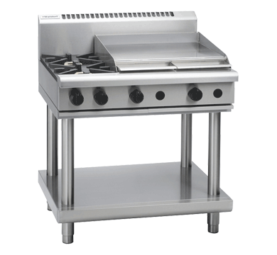 Waldorf 800 Series RNL8606G-LS - 900mm Gas Cooktop Low Back Version  Leg Stand - Natural Gas