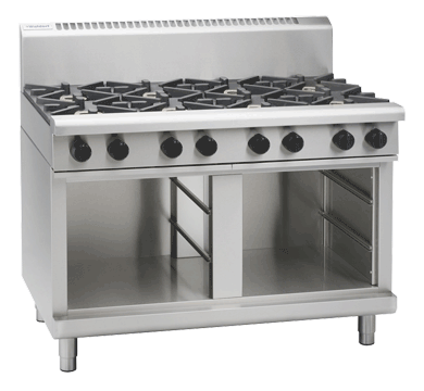 Waldorf / RN8809G-CB_NAT / 1200mm Gas Cooktop - 2 burner cooktop with 900mm griddle , Cabinet Base (116MJ, Natural Gas) / 216kg / W1200 x D805 x H1130 / 1Y Warranty