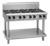 Waldorf / RNL8806G-LS_NAT / 1200mm Gas Cooktop Low Back Version-4 burner cooktop with 600mm griddle, Leg Stand (188MJ, Natural Gas) / 216kg / W1200 x D805 x H972 / 1Y Warranty