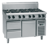 Waldorf / RN8800G-RB_NAT / 1200mm Gas Cooktop - 8 Burner, Refrigerated Base(224MJ, Natural Gas) / 278kg / W1200 x D805 x H1130 / 1Y Warranty