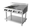 Waldorf / RN8806G-LS_NAT / 1200mm Gas Cooktop -4 burner cooktop with 600mm griddle, Leg Stand (188MJ, Natural Gas) / 216kg / W1200 x D805 x H1130 / 1Y Warranty