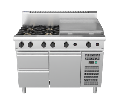 Waldorf 800 Series RN8806G-RB - 1200mm Gas Cooktop  Refrigerated Base - LPG