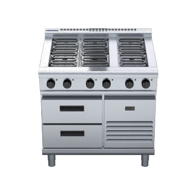 Waldorf 800 Series RNL8600E-RB - 900mm Electric Cooktop Low Back Version  Refrigerated Base