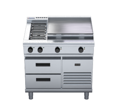 Waldorf 800 Series RNL8606E-RB - 900mm Electric Cooktop Low Back Version  Refrigerated Base
