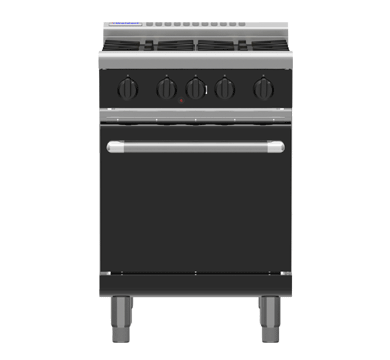 Waldorf / RNLB8416G_NAT / Bold 600mm Gas Range Static Oven Low Back Version-Cooktop range with 600mm griddle (64MJ, Natural Gas) / 210kg / W600 x D805 x H972/ 1Y Warranty