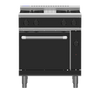 Waldorf / RNB8616G_NAT / Bold 900mm Gas Range Static Oven - 2 burner cooktop range with 600mm griddle (126MJ, Natural Gas) / 274kg / W900 x D805 x H1130 / 1Y Warranty