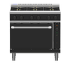 Waldorf / RNLB8616GC_LPG / Bold 900mm Gas Range Convection Oven Low Back Version - 2 burner cooktop range with 600mm griddle (126MJ, LPG) / 277kg / W900 x D805 x H972 / 1Y Warranty