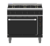Waldorf / RNB8616GEC_LPG / Bold 900mm Gas Range Electric Convection Oven- 2 burner cooktop range with 600mm griddle (96MJ, LPG) / 265kg / W900 x D805 x H1130 / 1Y Warranty
