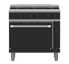 Waldorf / RNLB8610G_NAT / Bold 900mm Gas Range Static Oven Low Back Version - 6 burner cooktop range (198MJ, Natural Gas) / 274kg / W900 x D805 x H972 / 1Y Warranty