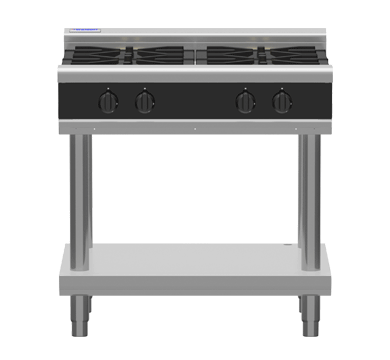 Waldorf / RNB8900G-LS_LPG / Bold 900mm Gas Cooktop - 4 Burner, Leg Stand (112MJ, LPG) / 174kg / W900 x D805 x H1130 / 1Y Warranty