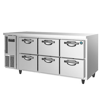 Hoshizaki / RTC-167DEA-GN-6D / 404L 6 Drawer 150mm Deep Gastronorm Underbench Refrigerator on castors / 135kg / W1670 x D700 x H815 / 2Y Warranty
