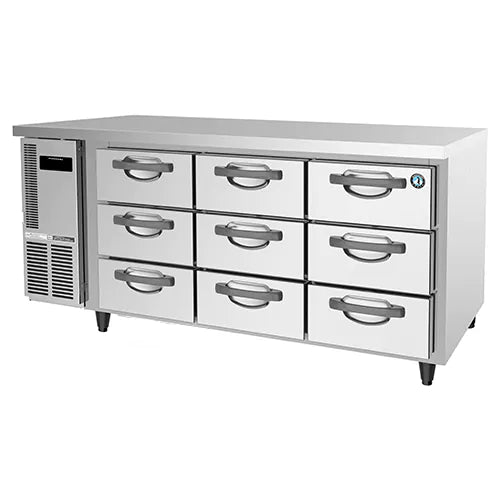Hoshizaki - 404L 9 Drawer 100mm Deep Gastronorm Underbench Refrigerator on castors - RTC-167DEA-GN-9D