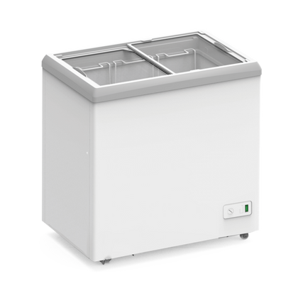 Exquisite SD117 - Flat Glass Display Chest Freezers with LED Light