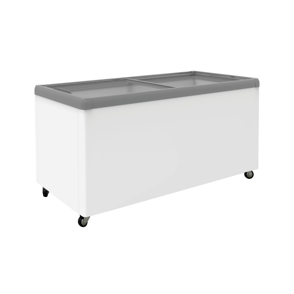 Exquisite SD650 Flat Glass Display Chest Freezers with LED Light