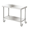 Simply Stainless / SS03.1500 / Simply Stainless Mobile Work Bench (600 Series) Includes undershelf - 1500ml Wide / 50kg / W1500x D600 x H900 / Lifetime Warranty