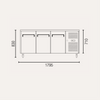 Exquisite SSC400H Three Solid Doors Underbench Storage Refrigerators Slimline