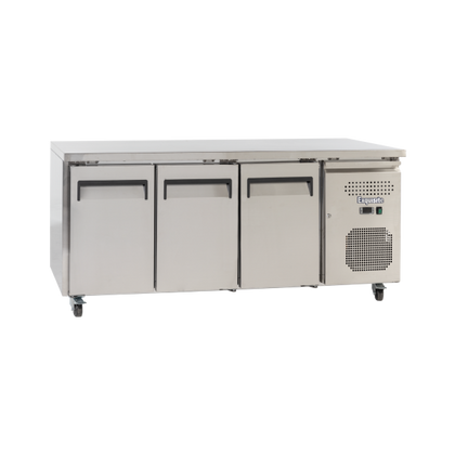 Exquisite SSF400H Three Solid Doors Underbench Storage Freezers Slimline