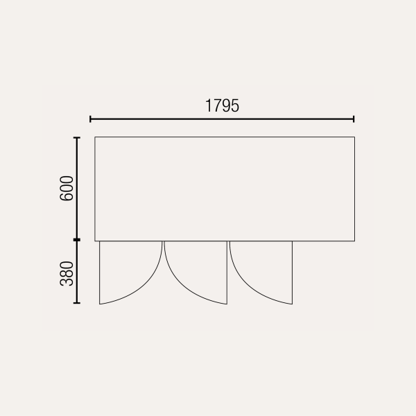 Exquisite SSF400H Three Solid Doors Underbench Storage Freezers Slimline