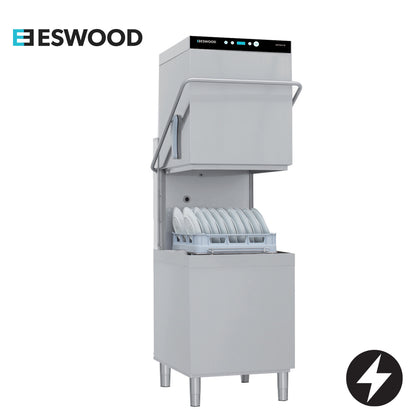 Eswood SW900X Smartwash Upright Dishwasher with Insulated Hood 414V 500 x 500 Dish racks