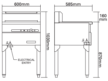 Blue Seal Evolution E603 - 600mm Single Pan Electric Fish Fryer