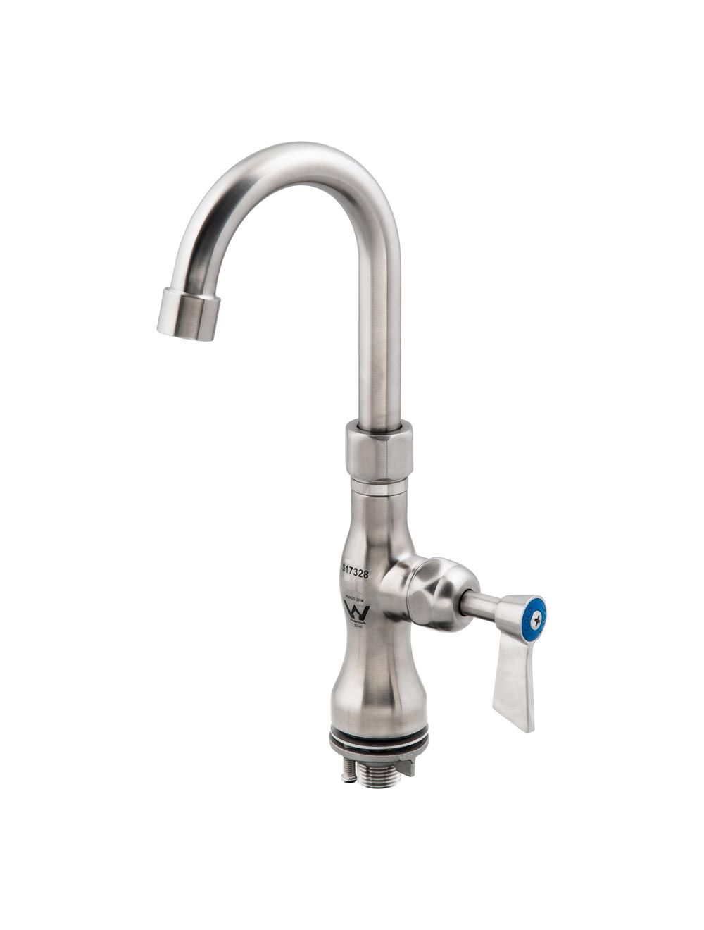 3monkeez T-3MSHG07 Stainless Steel Single Hob Mount Gooseneck Spout