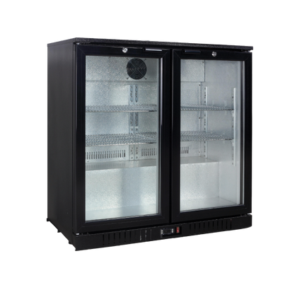 Exquisite UBC210L Two Swing Doors Backbar Display Refrigerators, Low Height