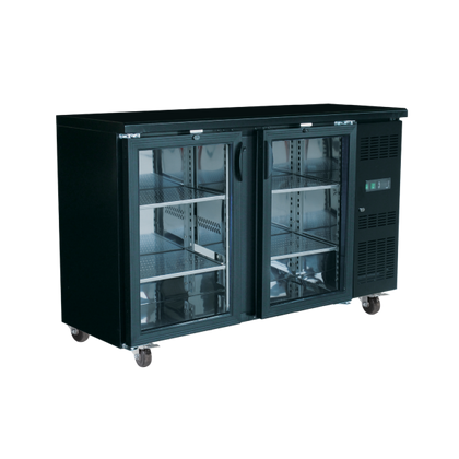 Exquisite UBC380 - 2 Swing Doors Backbar Display Fridge