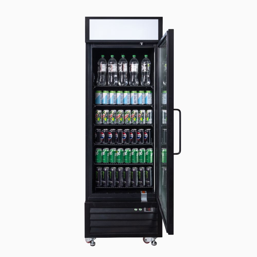 Bromic - Upright Display Fridge 546L - 1 Door - Flat Glass - Lightbox