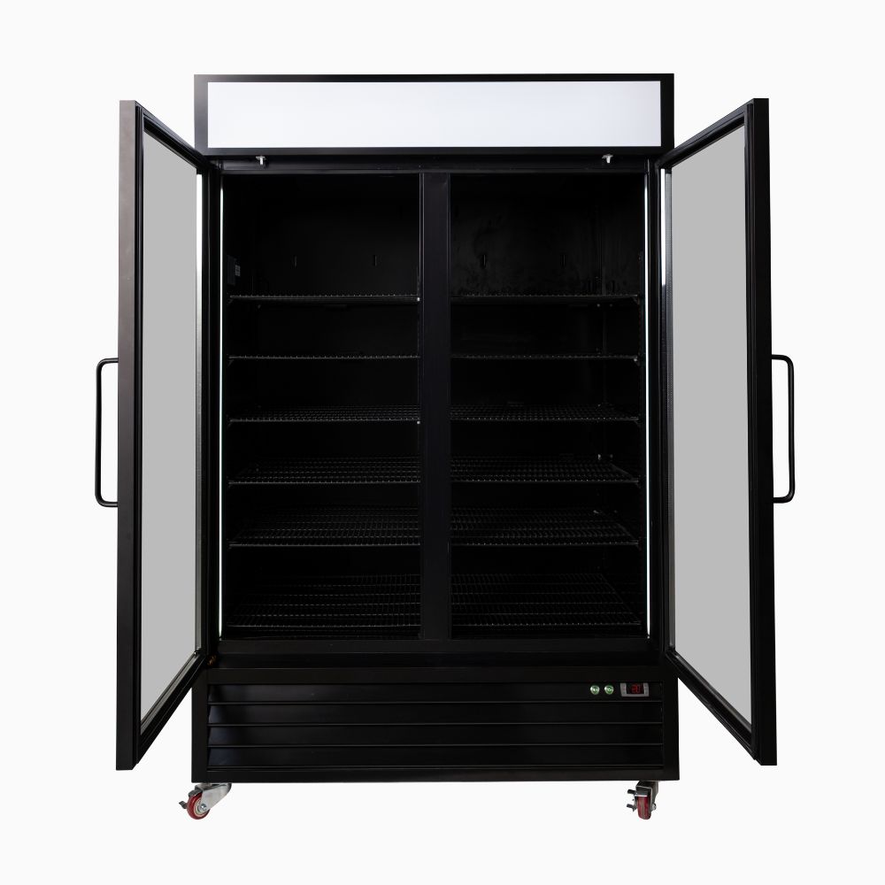 Bromic - Upright Display Fridge 1266L - 2 Door - Flat Glass - Lightbox