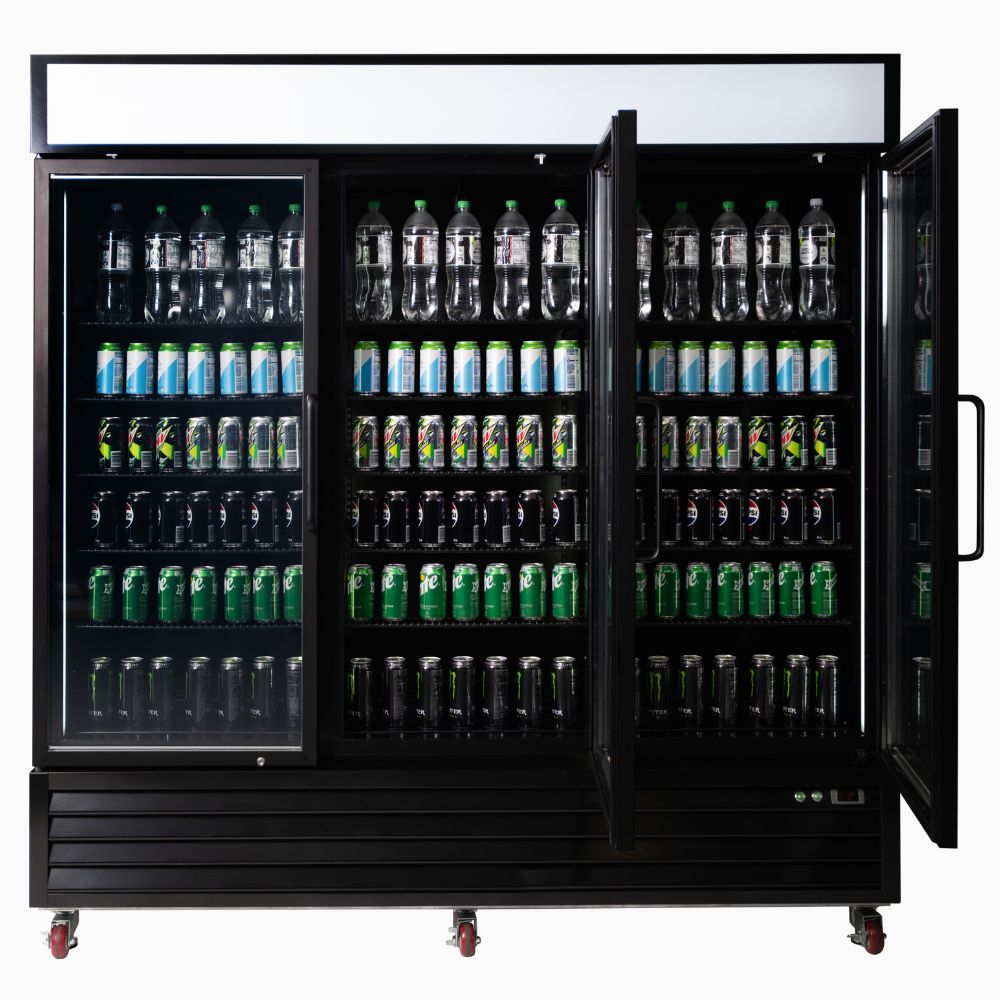Bromic - Upright Display Fridge 1980L - 3 Door - Flat Glass - Lightbox