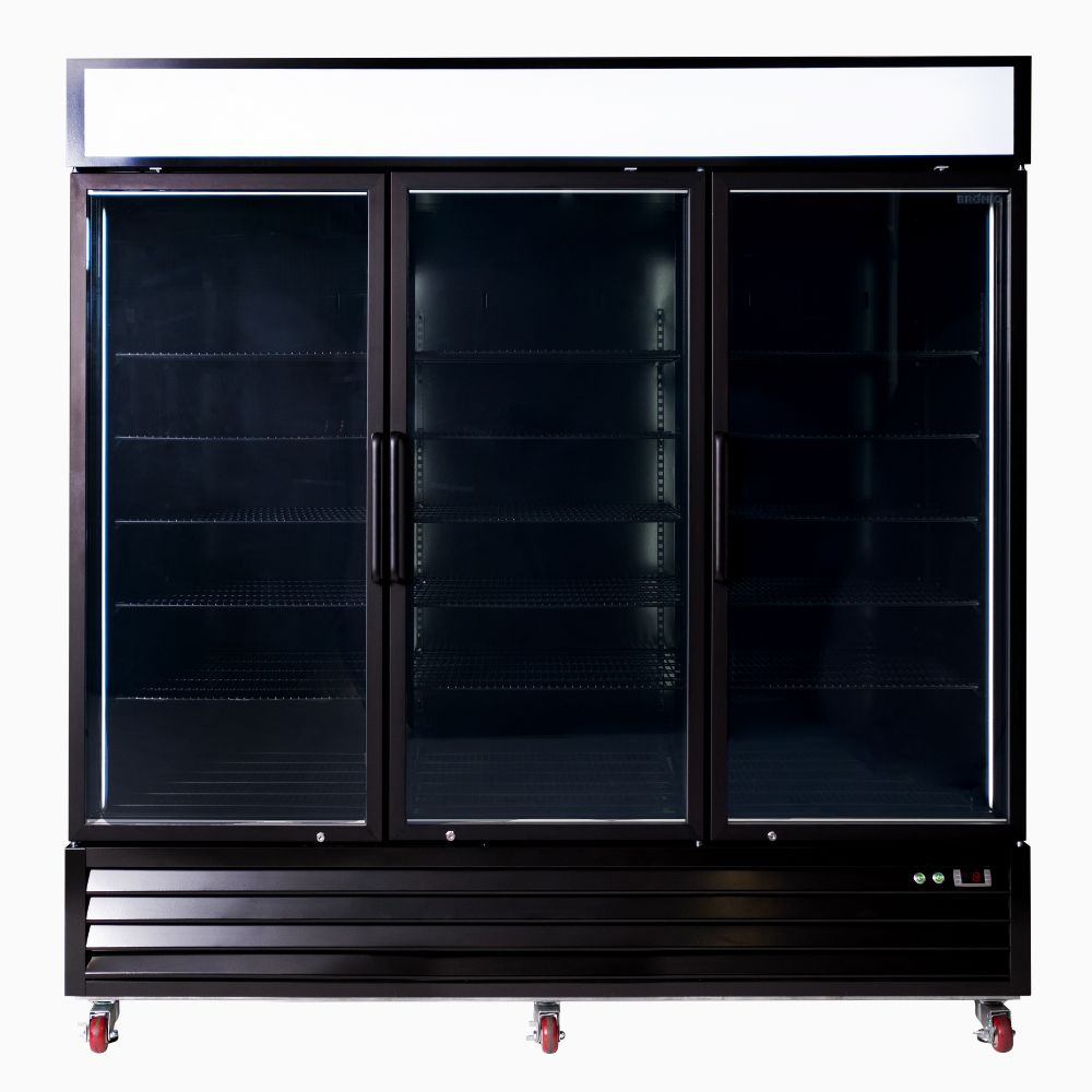 Bromic - Upright Display Fridge 1980L - 3 Door - Flat Glass - Lightbox