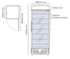 Bromic UF0440LS-NR LED Flat Glass Door Freezer with Lightbox 440L