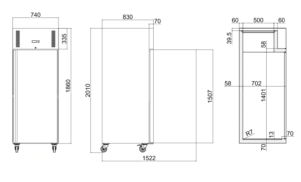 Bromic UF0650SDF-NR One Door Freezer 650L