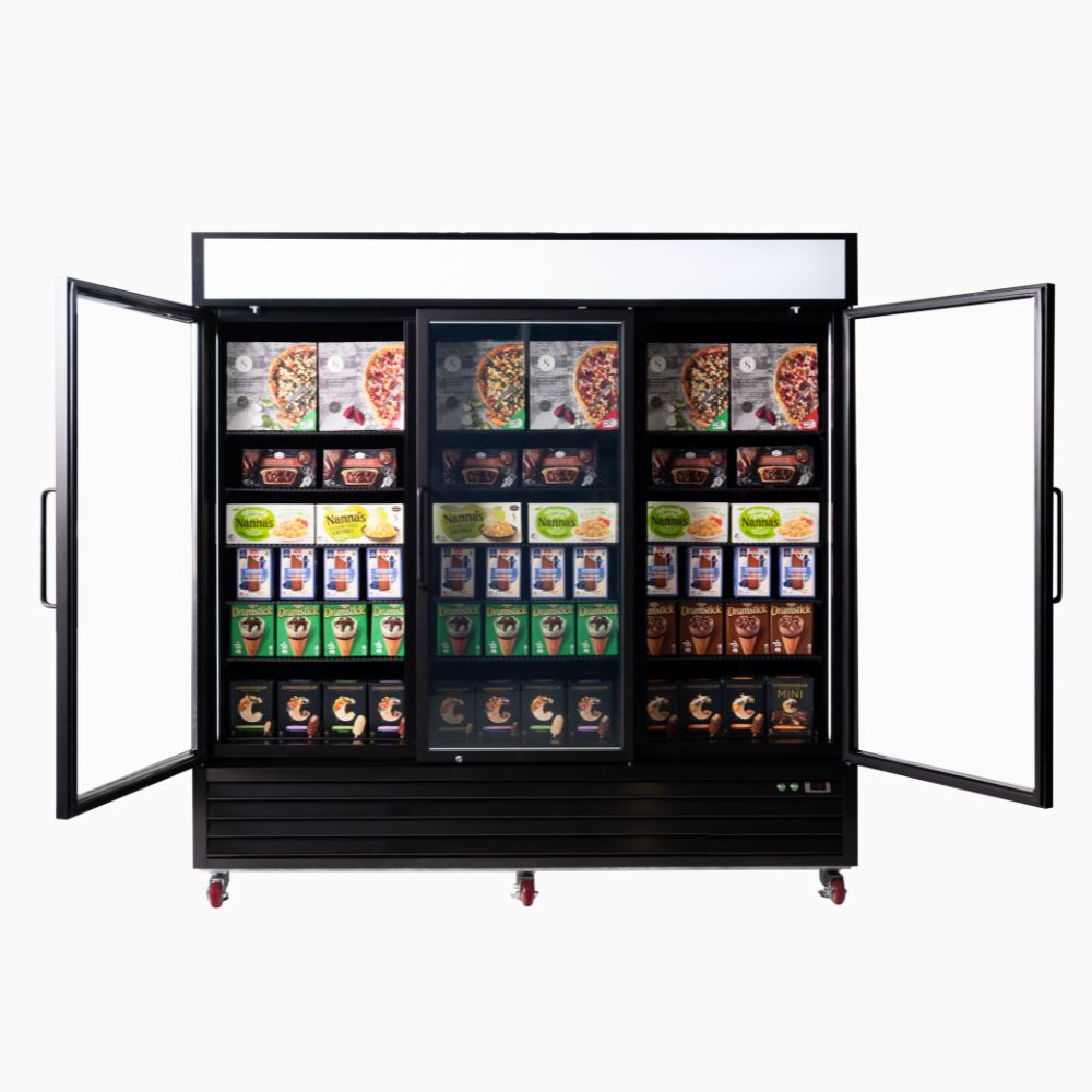 Bromic - Upright Display Freezer 1980L - 3 Door - Flat Glass - Lightbox