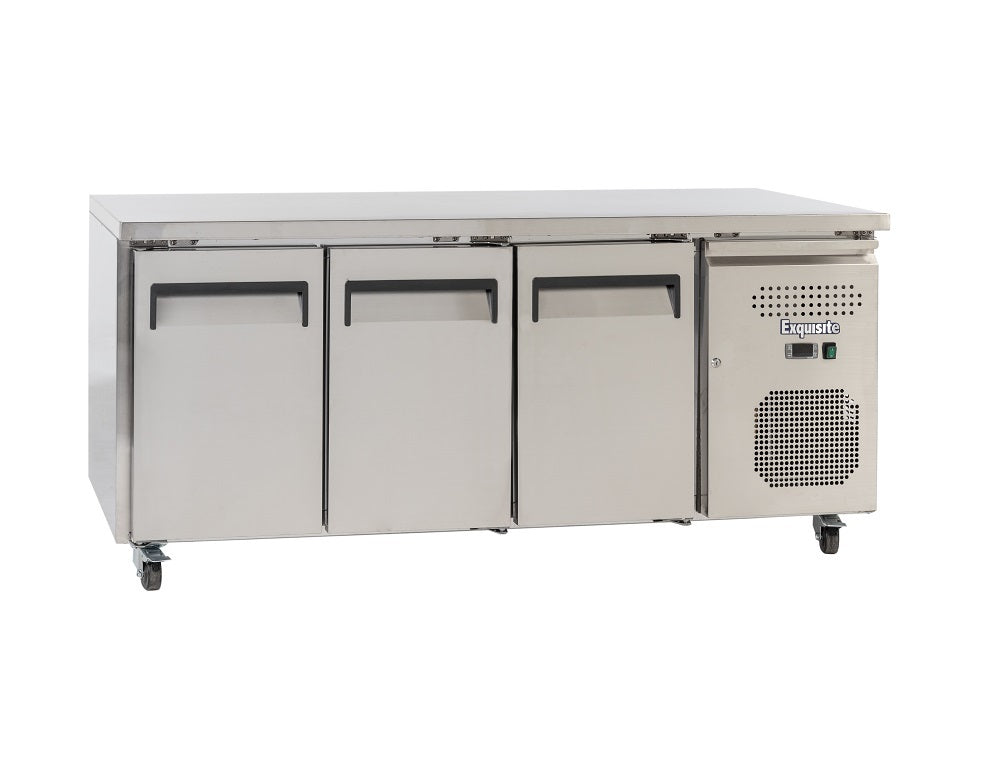 Exquisite USC400H Three Solid Doors Underbench Storage Refrigerators