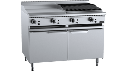 B+S Verro Combination Tops 600mm Grill Plate & 600mm Char Broiler Cabinet Mounted VBT-GRP6-CBR6