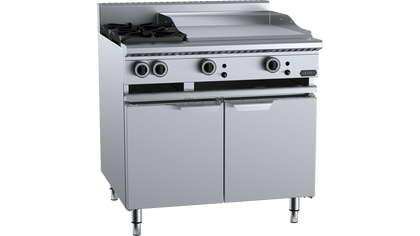 B+S Verro Combination Two Open Burners & 600mm Grill Plate VBT-SB2-GRP6