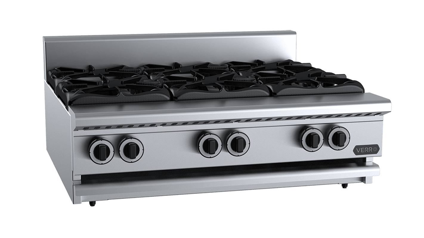 B+S Verro Six Burner Boiling Top Bench Mounted VBT-SB6BM