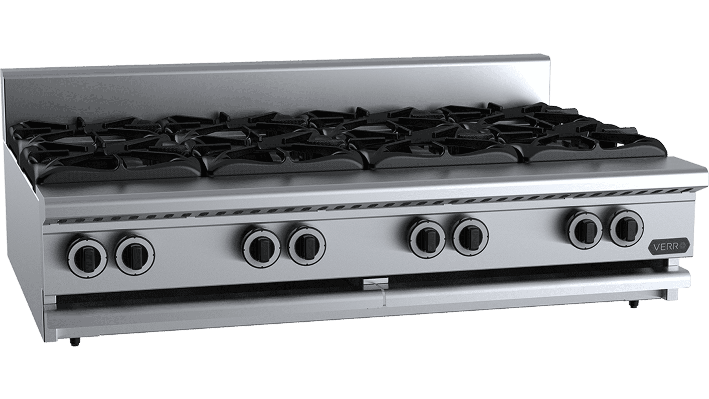 B+S Verro Boiling Tops Eight Burner Bench Mounted VBT-SB8BM