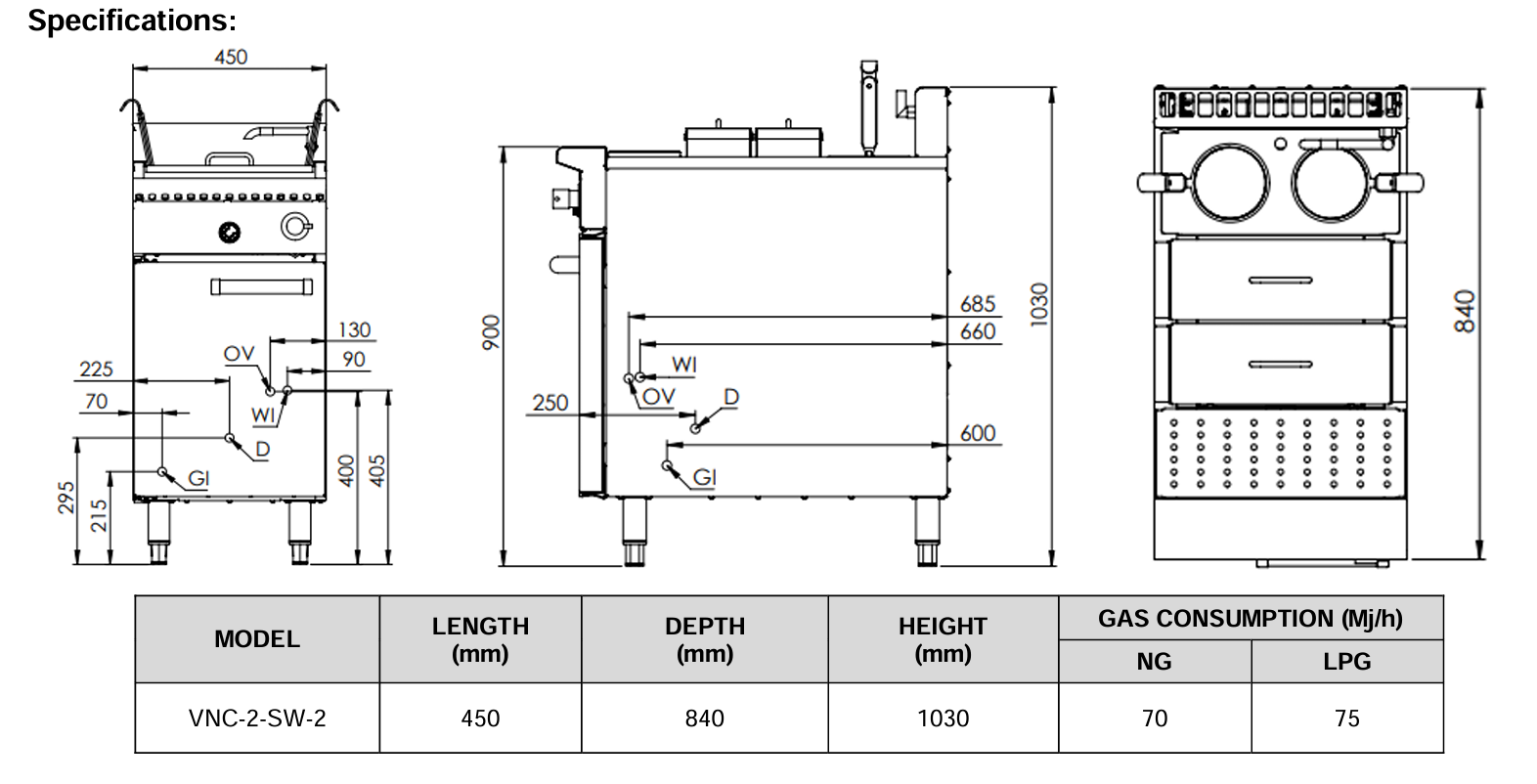 B+S Verro Noodle Pasta Cookers with Soup Warmer insert (2 rounds + 2 recs) VNC-2-SW-2