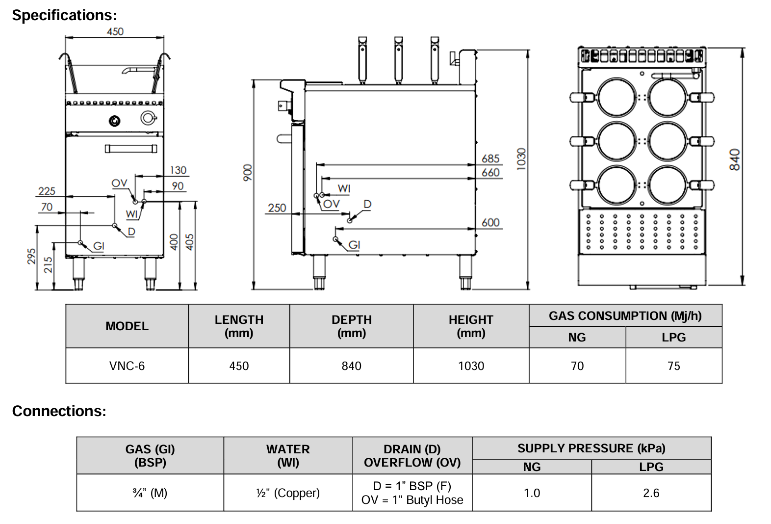 B+S Verro Noodle Cooker VNC-6