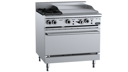 B+S Verro Combination Ovens with Two Open Burners & 600mm Grill plate VOV- SB2-GRP6